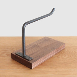 卓上で使えるトイレットペーパースタンド【ウォールナット×アイアン】卓上 トイレットペーパーホルダー ロールペーパーホルダ 5枚目の画像