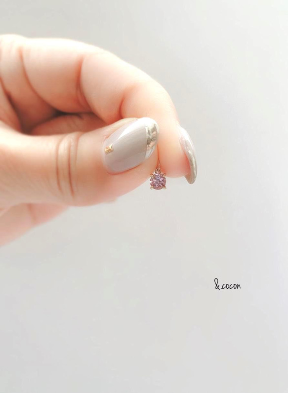 【アメジスト】宝石質AAA 2way☆K10YG New Simple Necklace 3枚目の画像