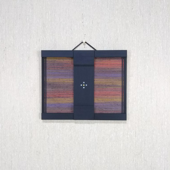 日本画 額と帯地　古布 日本画 額と帯地古布