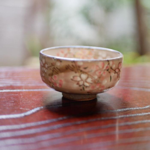 清酒杯垂枝櫻花陶器京燒 第6張的照片