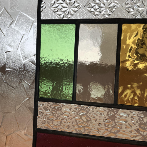 ステンドグラス パネル 昭和レトロ ガラス引き戸 その他アート