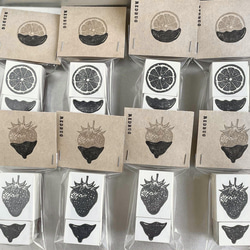 オレンジ＋チョコ　2版で押すオランジェットのラバースタンプ 9枚目の画像