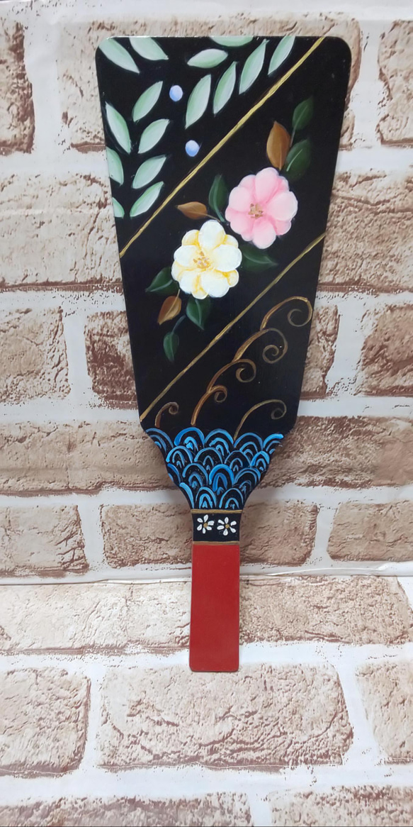 お正月☆花柄の羽子板☆トールペイント その他インテリア雑貨