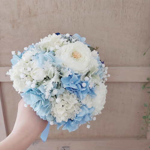 ウェディングブーケ2点とブートニアセット 楽天市場】ブーケ ブートニアセット ウエディングブーケ