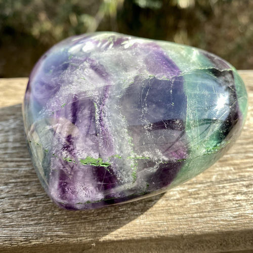 エンジェルフェザー フローライト ハート型 天然石 その他置物