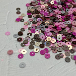 Spangle「ピンクMIX」平丸4ｍｍ 5g　SP121-Mix4 ビーズ刺繍オートクチュール刺繍スパンコール　 7枚目の画像