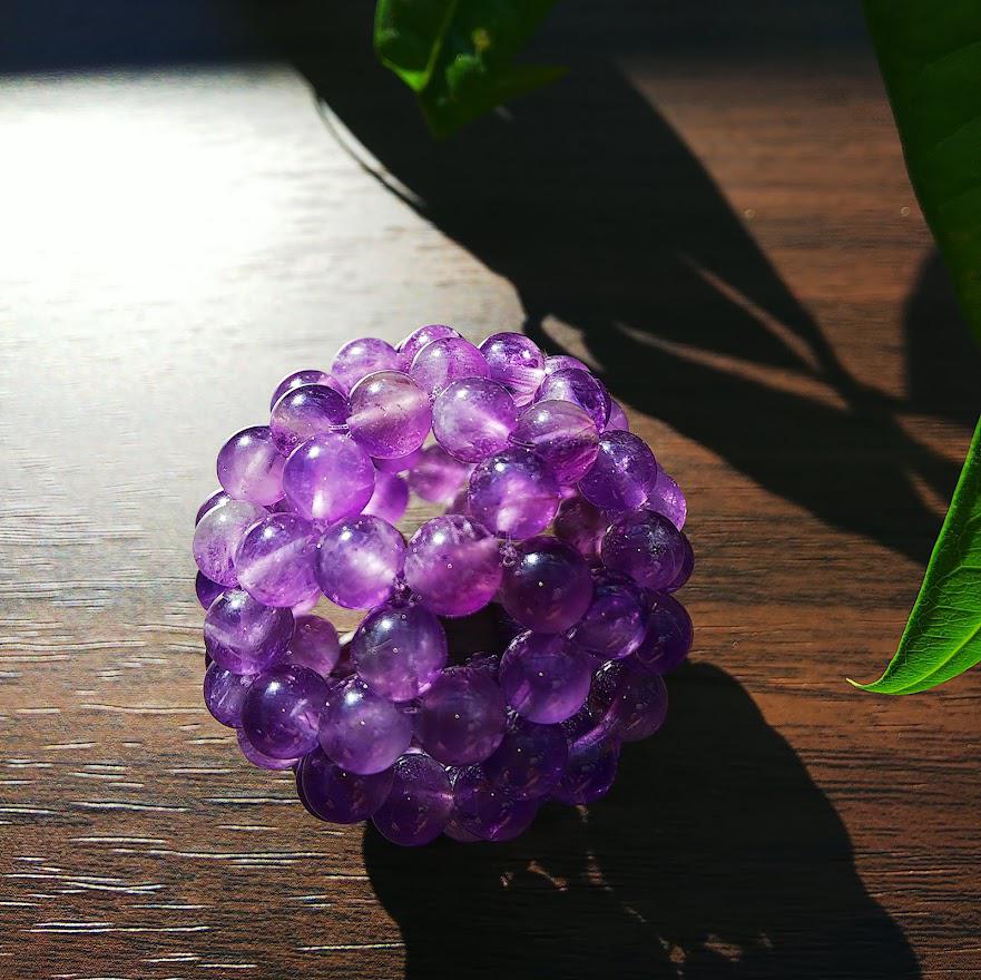 フラーレン4mm紫水晶