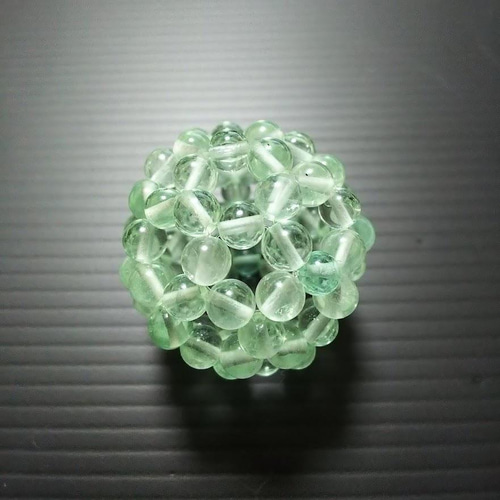 天然グリーンフローライト【神聖幾何学フラーレン】直径約4cm