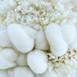 3種のホワイト羊毛のハンギング 6枚目の画像