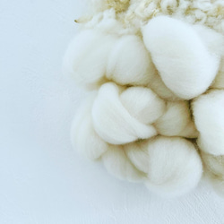 3種のホワイト羊毛のハンギング 5枚目の画像