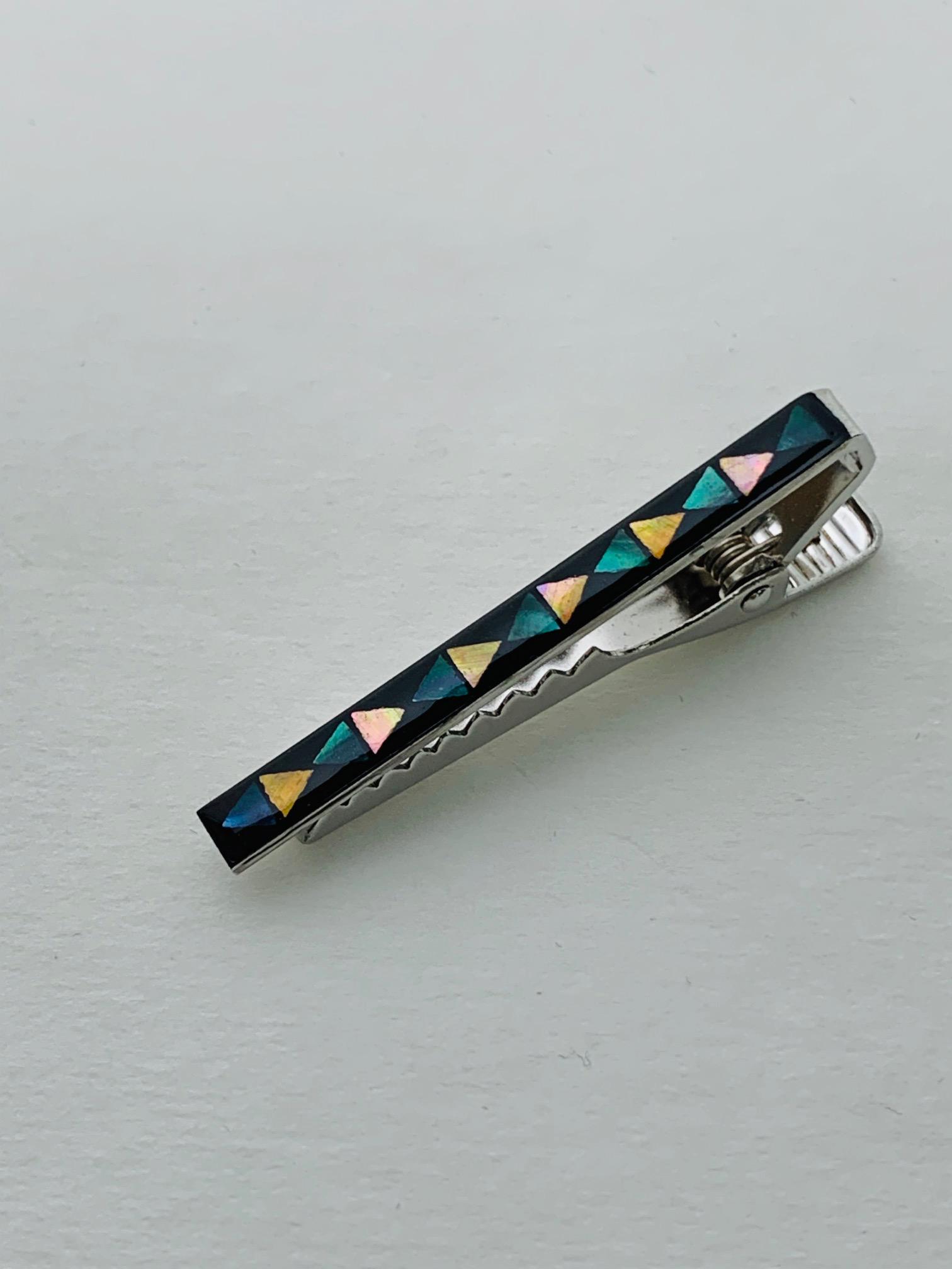 螺鈿タイピン　ウエーブ