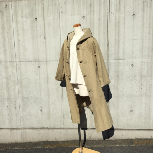 イエローオーカー色のデニムのダッフルコート コート yokoyoko 通販