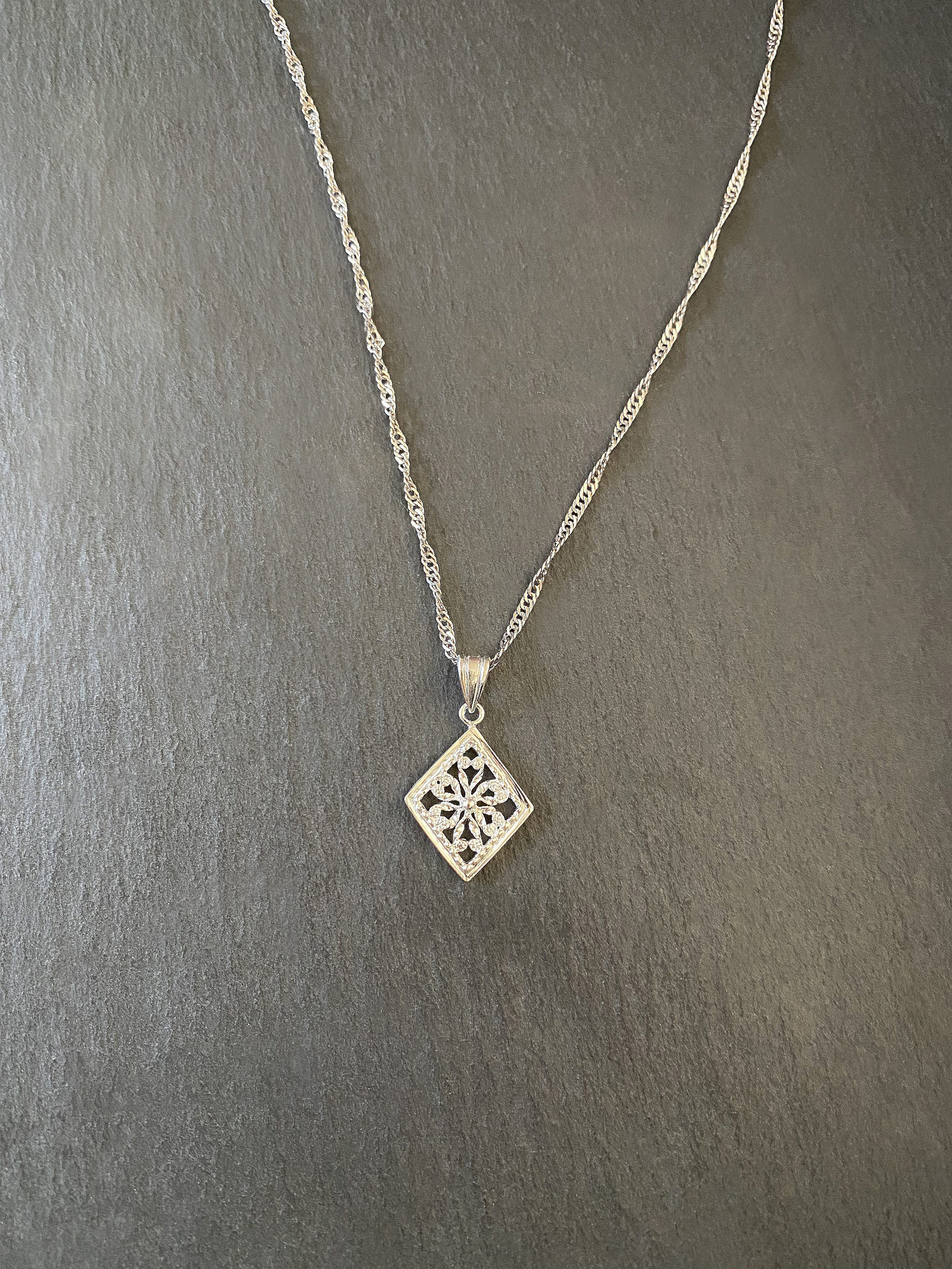【銀線細工】Rhombus(S)ネックレス/SV925
