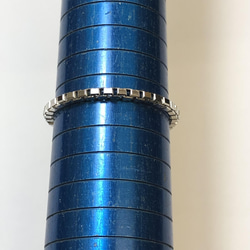Pt850 プラチナ ベネチアン 1.5mm幅チェーンリング  指輪 レディース 5枚目の画像