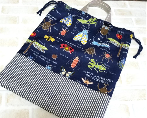 昆虫柄体操着袋 巾着袋 体操服袋・お着替え袋 ととこ 通販 13273718