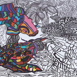 キャンバス複製画 シンメトリー鳥 SAGESAKA Honoka #waC 絵画
