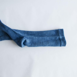 無農薬ヘンプ&コットン５本指靴下　（藍染め）　温活　22～24cm 14枚目の画像