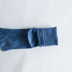 無農薬ヘンプ&コットン５本指靴下　（藍染め）　温活　22～24cm 13枚目の画像