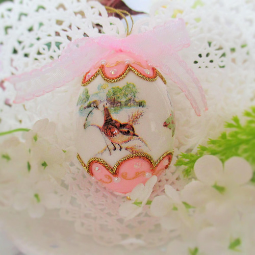 【新品】ドイツ購入 作家もの手描きオーナメント 6個セット　イースターエッグ 新品】ドイツ購入 作家もの手描きオーナメント 6個セット