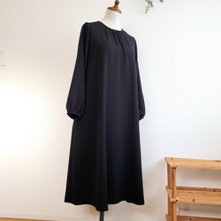 ✜フォーマルブラックワンピース✜二越ちりめん✜【送料無料】✜ 6枚目の画像