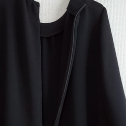 ✜フォーマルブラックワンピース✜二越ちりめん✜【送料無料】✜ 9枚目の画像