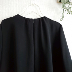 ✜フォーマルブラックワンピース✜二越ちりめん✜【送料無料】✜ 8枚目の画像