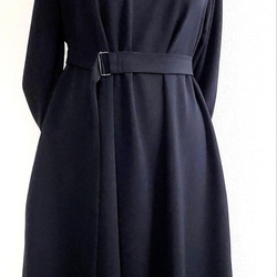 ✜フォーマルブラックワンピース✜二越ちりめん✜【送料無料】✜ 3枚目の画像