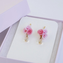 ＂hana saku＂ accessory お花を身につけるアクセサリー　　　　花咲くピアス／イヤリング　〈春〉 7枚目の画像