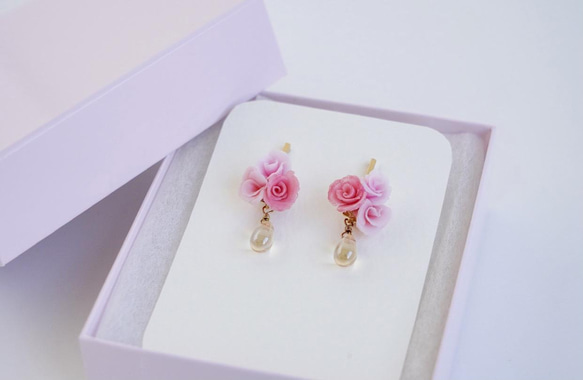 ＂hana saku＂ accessory お花を身につけるアクセサリー　　　　花咲くピアス／イヤリング　〈春〉 7枚目の画像