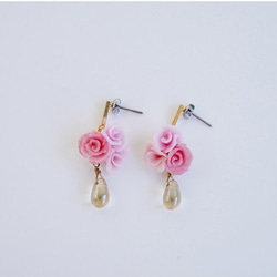 ＂hana saku＂ accessory お花を身につけるアクセサリー　　　　花咲くピアス／イヤリング　〈春〉 6枚目の画像