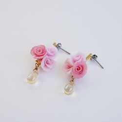 ＂hana saku＂ accessory お花を身につけるアクセサリー　　　　花咲くピアス／イヤリング　〈春〉 5枚目の画像