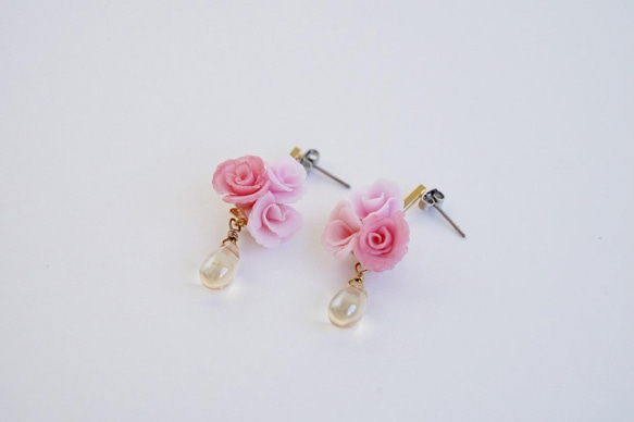 ＂hana saku＂ accessory お花を身につけるアクセサリー　　　　花咲くピアス／イヤリング　〈春〉 5枚目の画像