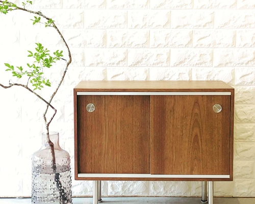 ナチュラルウッド ミッドセンチュリーキャビネット 送料無料 スモールキャビネット SMALL CABINET
