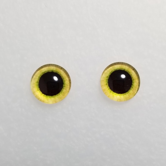 H42　猫の瞳　１０㎜【ドーム型】　グラスアイ　羊毛フェルト用 3枚目の画像