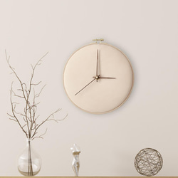 【切線派】シンプル 革壁掛け時計　プレゼントラッピング 8枚目の画像