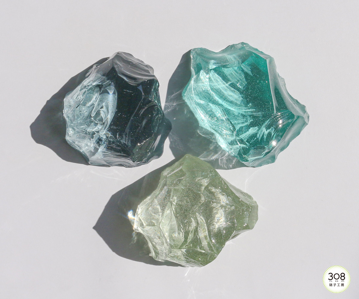 廃ガラスオブジェ　氷塊