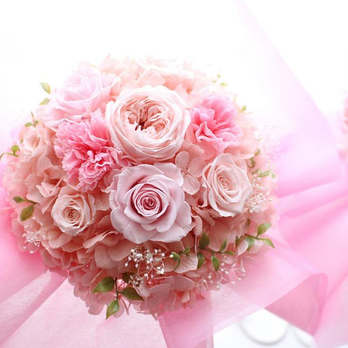 ピンクフラワー花束 プリザーブドフラワー yuki*florist. 通販 ピンクフラワー花束 プリザーブドフラワー yuki*florist. 通販