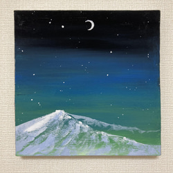 原画】「Mountain and moon 」アクリル画/キャンバス 絵画