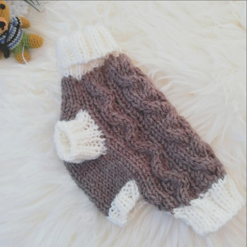 XS129犬☆猫用手編みセーター ペット服・アクセサリー やっちゃん 通販