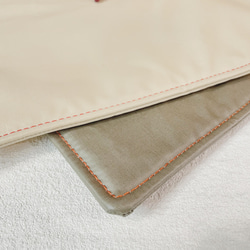 【horo.s】防水リネンと革のタブレットケース　茶封筒型「POSTAL」iPad Air Pro (CS220127) 10枚目の画像