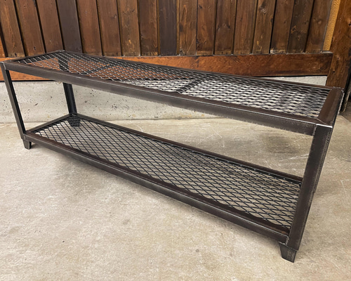 アイアンテレビ台B ［幅120㎝］天板補強　アイアン家具　インダストリアル 7aeb28ab13baf0d5151fa54132eac4