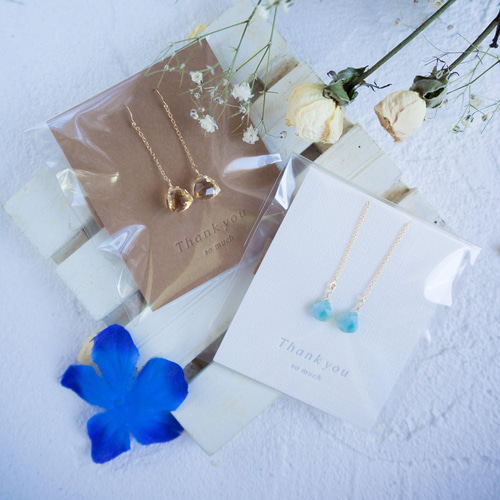 Larimar earring (AAAランク ラリマーハートピアス、イヤリング) | Manoalino  【Hawaiianjewelry・Hawaiianaccessory&select】