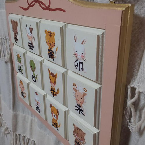 干支☆十二支のボード☆トールペイント その他インテリア雑貨 アクア