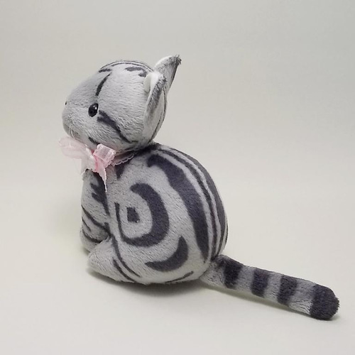猫ぬいぐるみ「ねこにゃ」アメショシルバー 【受注製作