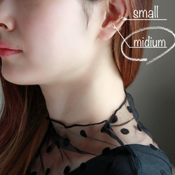 14kgf- square cut ear cuff (midium size) 第8張的照片