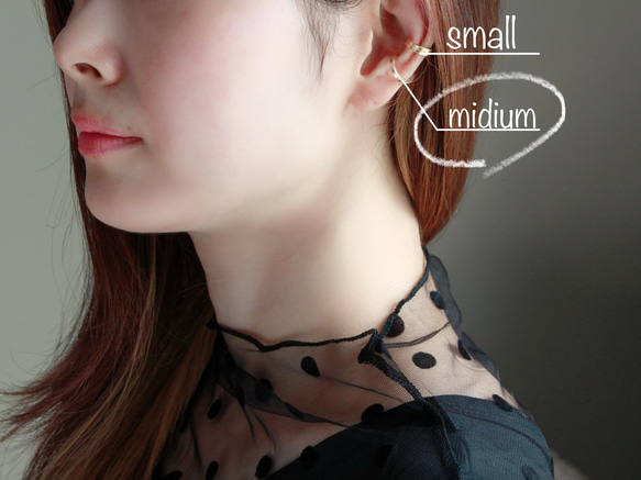 14kgf- square cut ear cuff (midium size) 8枚目の画像