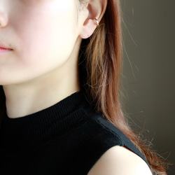 14kgf- square cut ear cuff (midium size) 第7張的照片