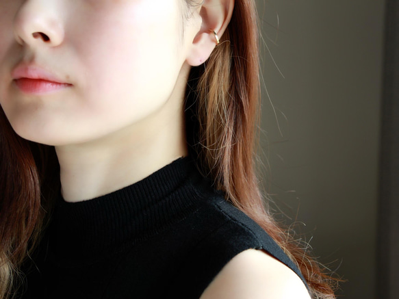 14kgf- square cut ear cuff (midium size) 第7張的照片