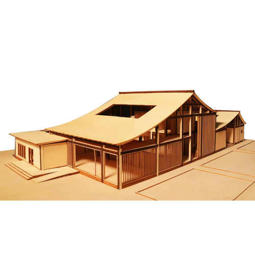 うーたん様……【木製屋根〈改〉】オーダー製作専用 模型製作】 木製ミニチュア オーダーメイド完成品 〈大屋根の町屋