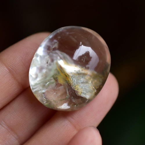 ライモナイト入り☆貫入水晶 クォーツインクォーツ 53 天然石